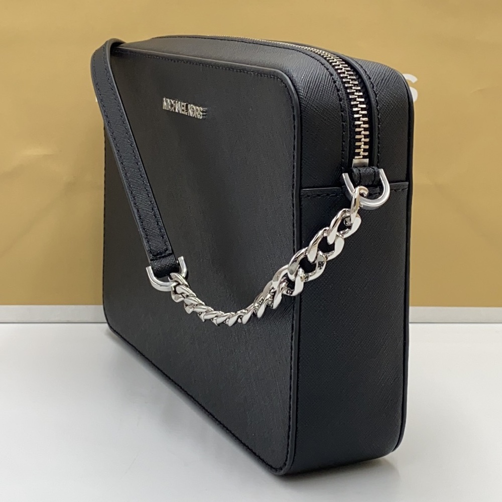MICHAEL KORS JST LARGE EAST WEST CROSSBODY BLACK - Picture 7 of 13